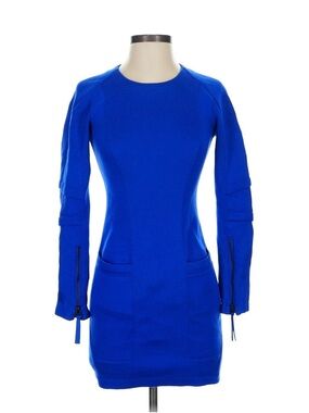 Helmut Lang Royal Blue Mini Sheath Dress